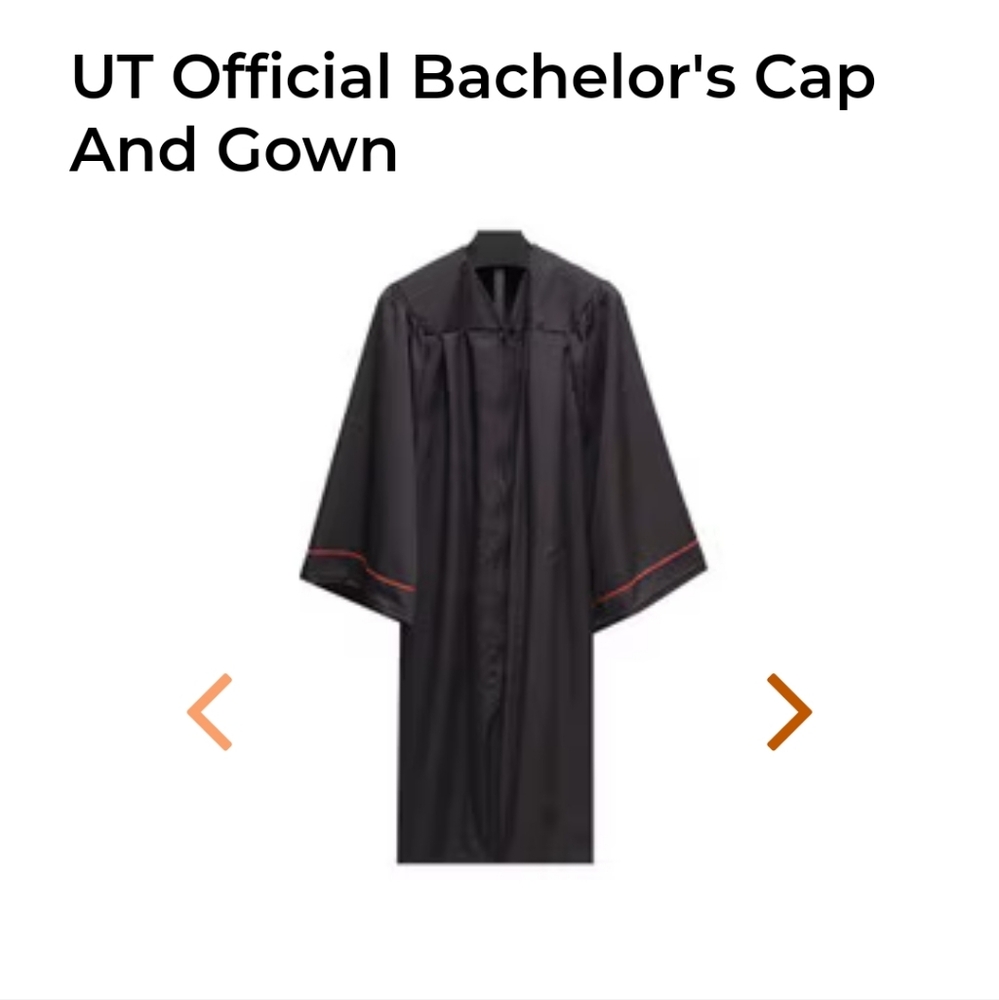 University of Texas Bachelors Cap and Gown